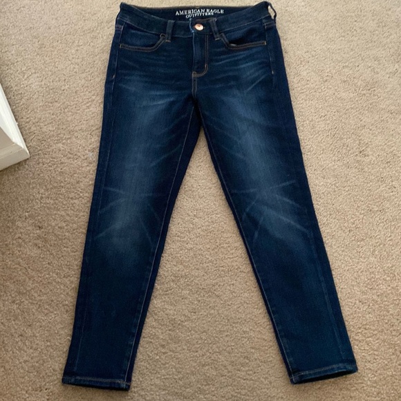 American Eagle Outfitters Denim - American Eagle Jegging Crop Dark Jean Capri Size 4 High Rise